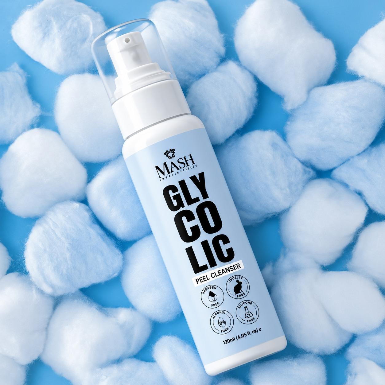 MASH Glycolic Peel Cleanser exfoliating formula