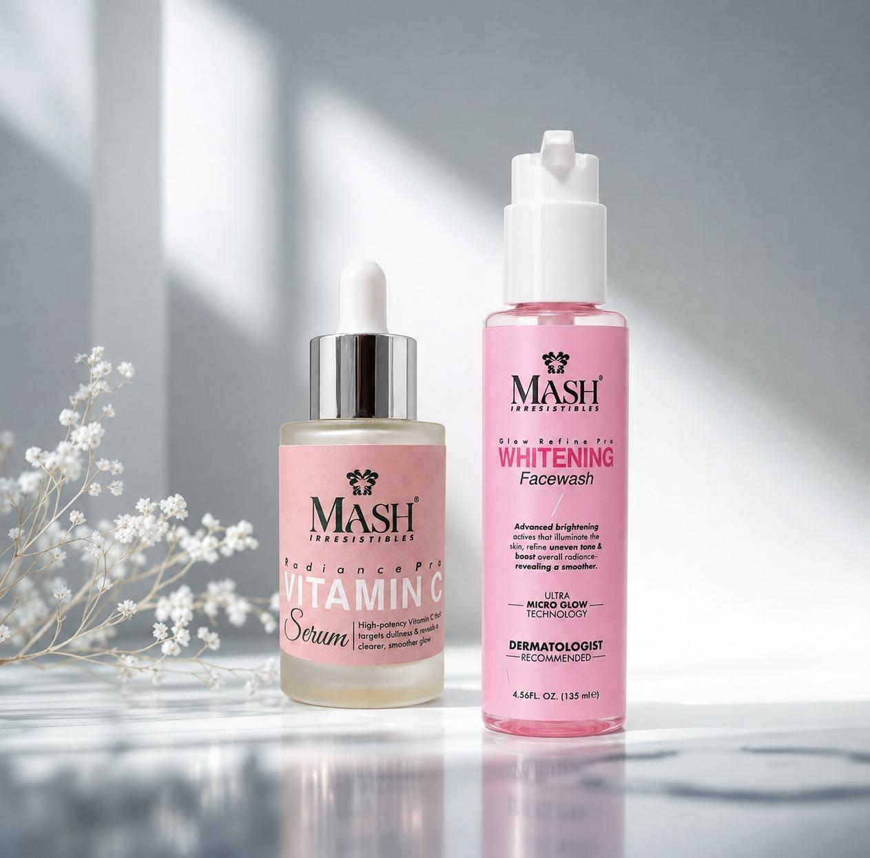 MASH Vitamin C Serum and Whitening Facewash