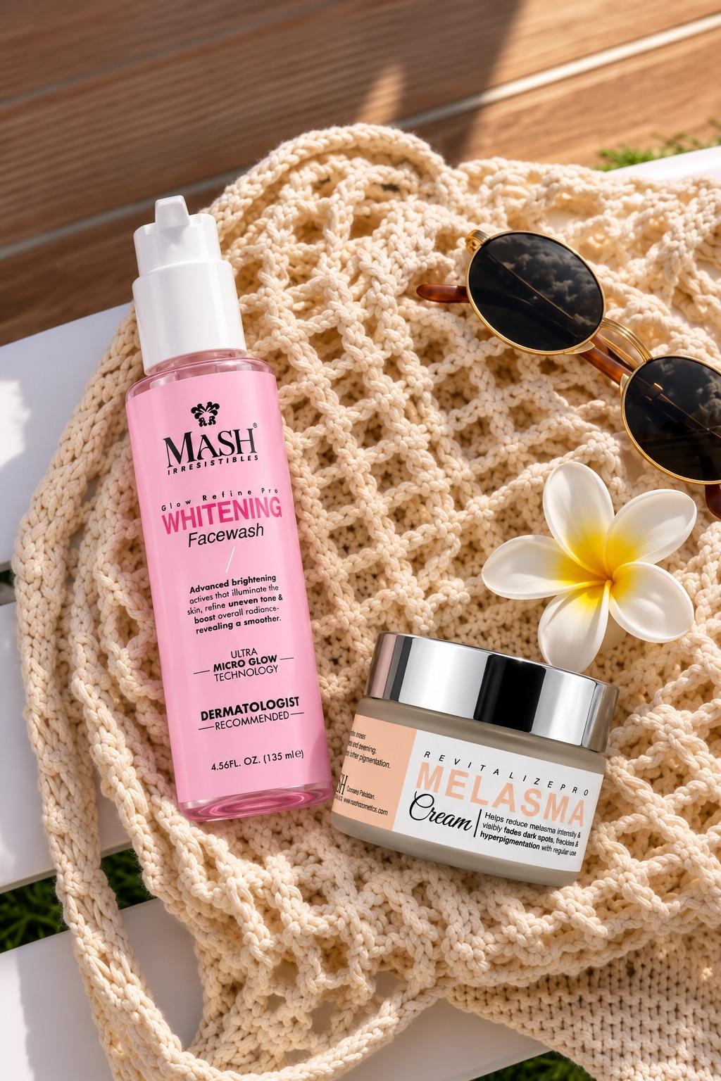 MASH Revitalizing Melasma Cream and Glow Refine Pro Facewash
