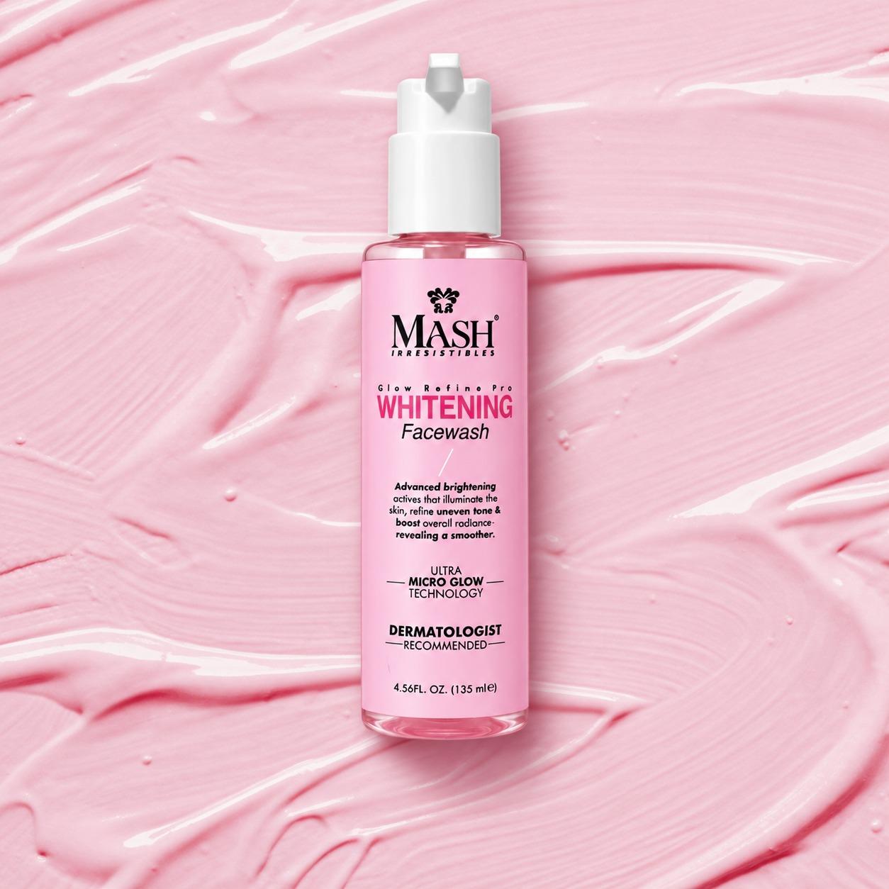 MASH Glow Refine Pro Whitening Facewash ingredients and usage